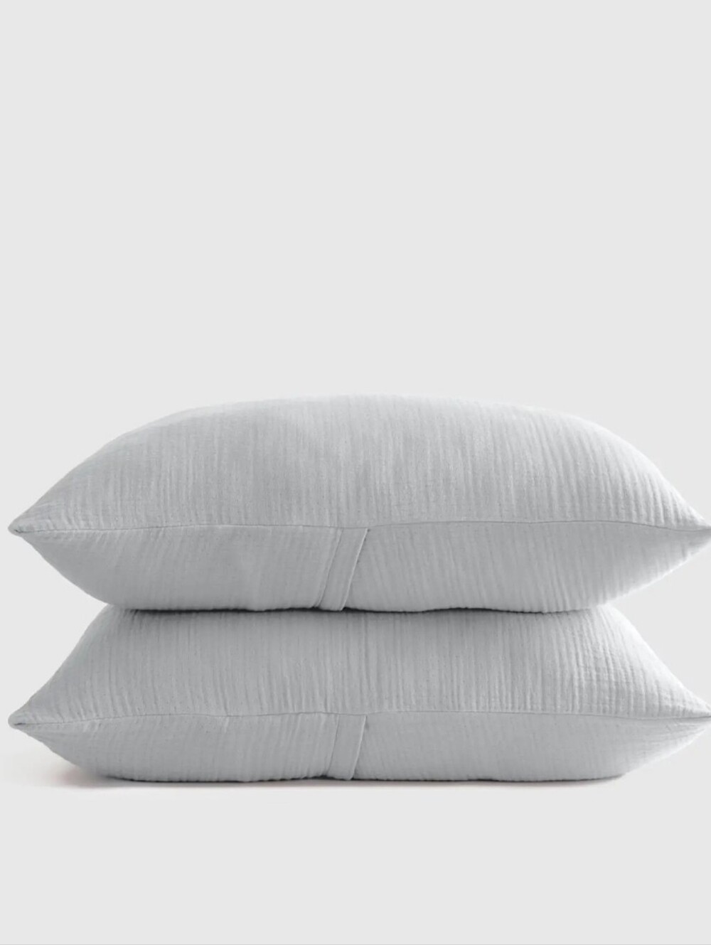 Quince Organic Cotton Set Of 2 Gray Airy Gauze Shams! King (Y26)